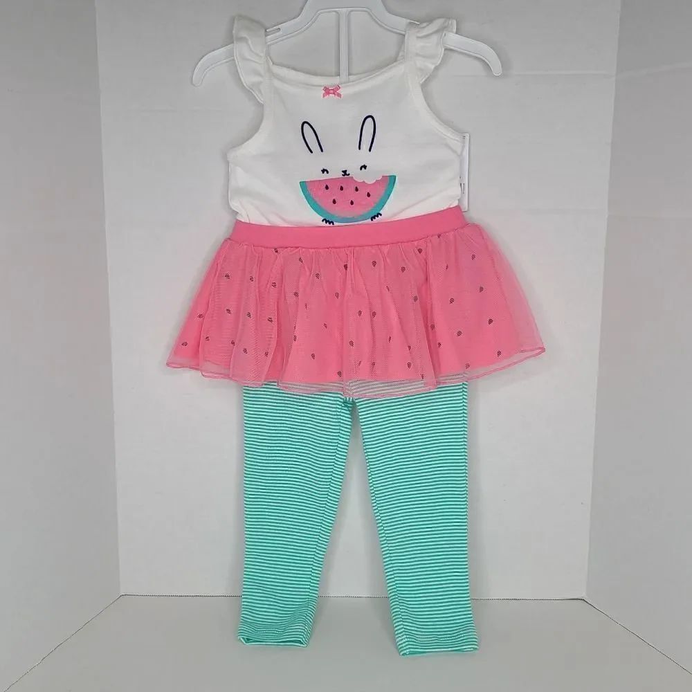 Carters 18m 2 piece outfit Watermelon Bunny Tutu